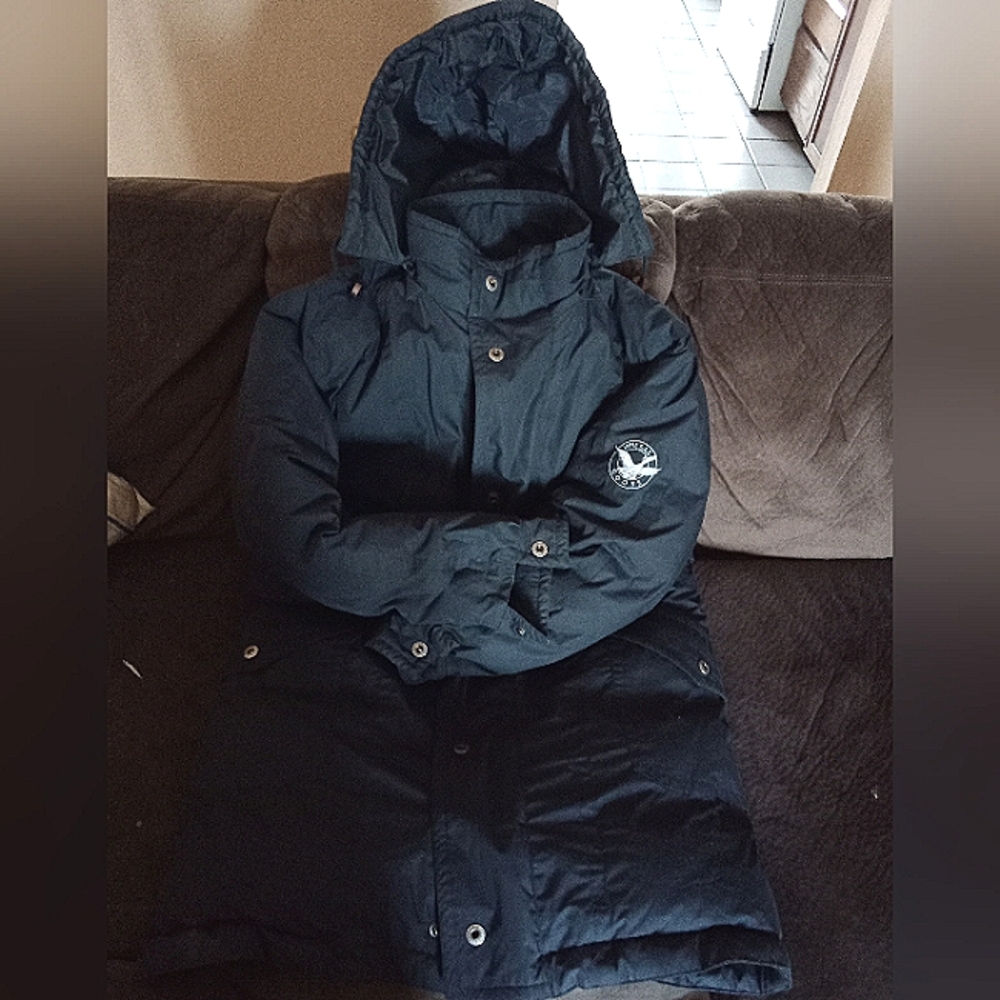 Men's hooded parka coat